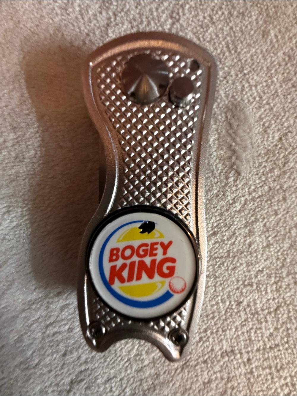 Bogey King Golf Divot Repair Tool w/ Magnetic Ball Marker Folding Metal